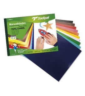 Papel charol bloc 10h colores sadipal 05977