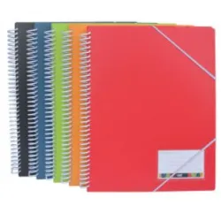 CARPETA 40 FUNDAS ESPIRAL 360º VITAL COLORS SURTIDO OFFICE BOX 13418