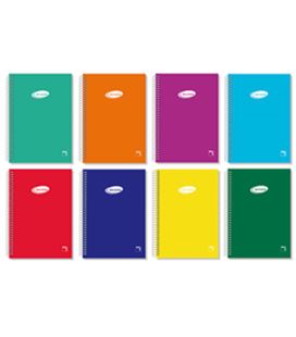 Cuaderno espiral fº 4x4 80h 60grs tapa color serie pacsa 16418