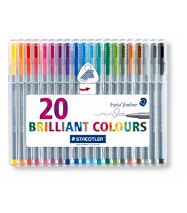 Boligrafo boli roller fineliner 334 estuche 20 colores staedtler 334 sb20 - 334 SB20