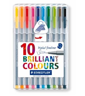 Rotulador fineliner estuche 10 colores staedtler 334 sb10 - 334 SB10