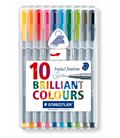 Rotulador fineliner estuche 10 colores staedtler 334 sb10