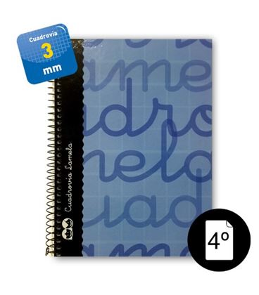 Cuaderno 4º 3mm 80h 70g tapa dura azul lamela 7cte003a 797063 - 7CTE003A