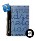 Cuaderno 4º 3mm 80h 70g tapa dura azul lamela 7cte003a 797063