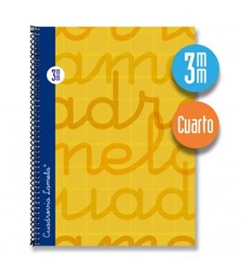 Cuaderno 4º 3mm 80h 70g tapa dura naranja lamela 7cte003n