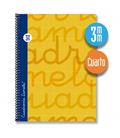 Cuaderno 4º 3mm 80h 70g tapa dura naranja lamela 7cte003n