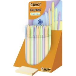 BOLIGRAFO PUNTA MEDIA CRISTAL PASTEL TINTA AZUL BIC 305308