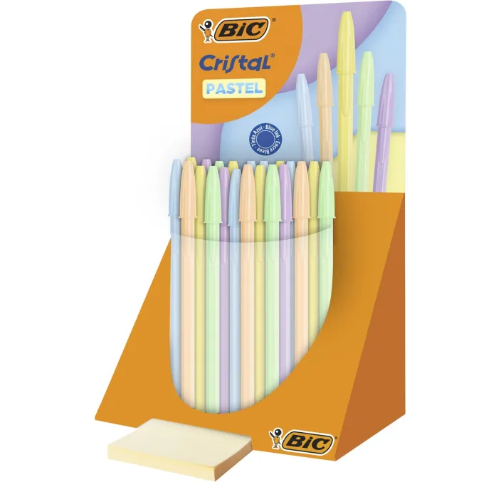 BOLIGRAFO PUNTA MEDIA CRISTAL PASTEL TINTA AZUL BIC 305308