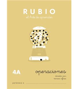 Cuaderno escolar problemas nº 4a rubio 10957 - OPERACIONES 4A