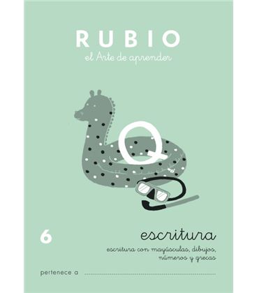 Cuaderno escolar escritura 6 rubio 10929 - ESCRITURA 6