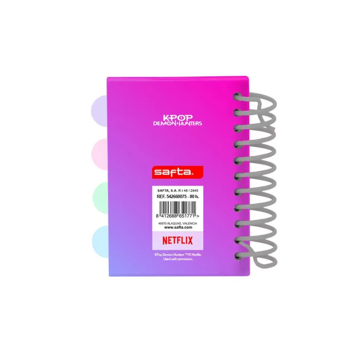 CUADERNO A7 K-POP DEMON HUNTERS - STATIONERY SAFTA 542660075