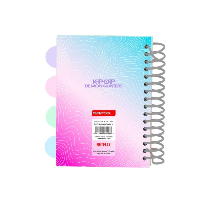 CUADERNO A6 K-POP DEMON HUNTERS - STATIONERY SAFTA 542660076