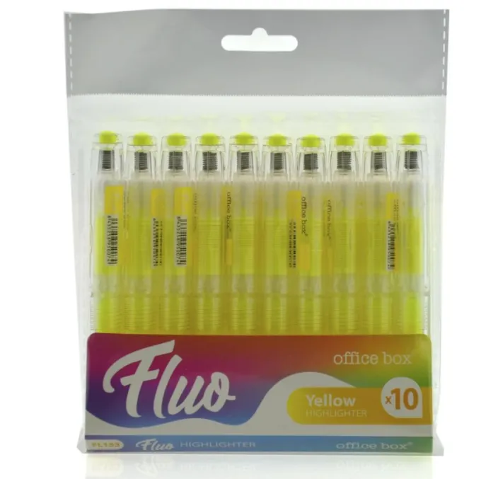 MARCADOR FLUORESCENTE RECARGABLE AMARILLO OFFICE BOX FL153