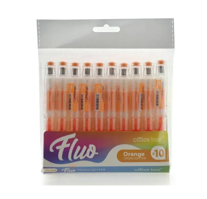 MARCADOR FLUORESCENTE RECARGABLE NARANJA OFFICE BOX FL144