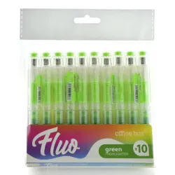 MARCADOR FLUORESCENTE RECARGABLE VERDE OFFICE BOX FL136
