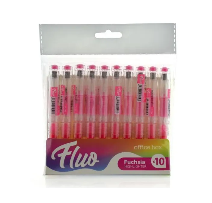 MARCADOR FLUORESCENTE RECARGABLE ROSA OFFICE BOX FL142