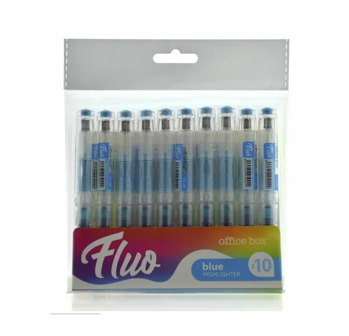 MARCADOR FLUORESCENTE RECARGABLE AZUL OFFICE BOX FL126