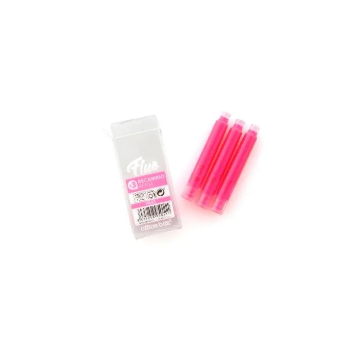 RECAMBIO MARCADOR FLUORESCENTE ROSA C3U OFFICE BOX FR42