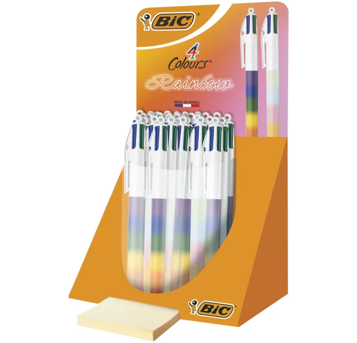 BOLIGRAFO RETRACTIL 4 COLOURS BASICOS RAINBOW BIC 529672