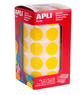 Gomet rollo circulo grande 20mm amarillo apli 04859 - 04859