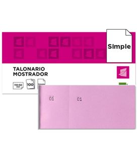 Talonario mostrador 50x110 mm tl11 rosa con matriz liderpapel 21852