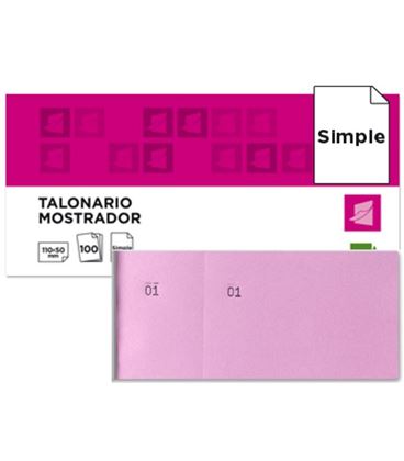 Talonario mostrador 50x110 mm tl11 rosa con matriz liderpapel 21852 - 21852