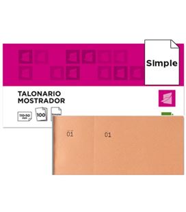 Talonario mostrador 50x110 mm tl10 naranja con matriz liderpapel 21853