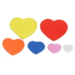CORAZONES ADHESIVO GOMA EVA 2MM 90U. GRAFOPLAS 5007 68001200