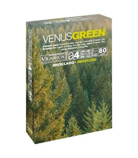 Papel a4 500h 80grs reciclado venus green 101380
