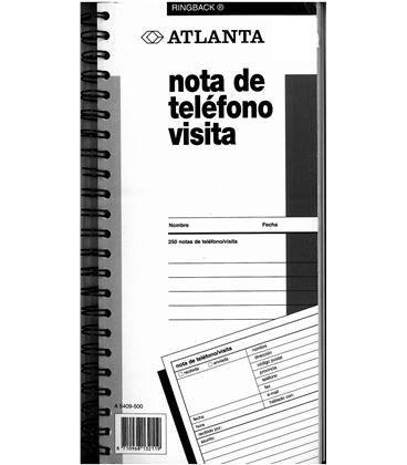 Cuaderno 250h telefono/visitas mensajes atlanta a5409.500 - 02066-1