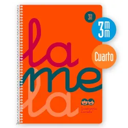 CUADERNO 4º 3MM 80H 90G TAPA PLASTIC NARANJA FLUOR LAMELA 7CTP003N
