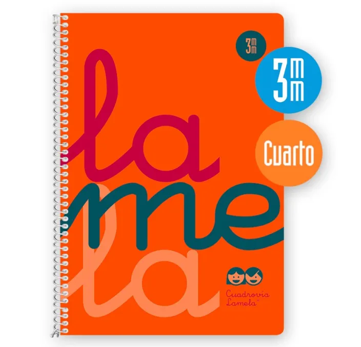 CUADERNO 4º 3MM 80H 90G TAPA PLASTIC NARANJA FLUOR LAMELA 7CTP003N