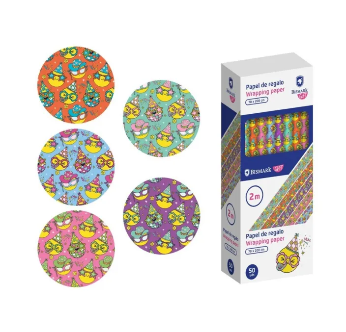 PAPEL REGALO 70CMSX2MTS EMOJIES POESSA 333721