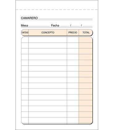 Talonario camarero bolsillo 90x138mm 50h original+copia loan t-140 - T140