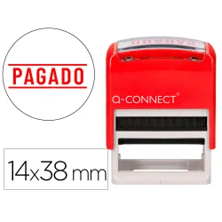 SELLO AUTOMATICO PAGADO ROJO 14X38 Q-CONNECT KF03674