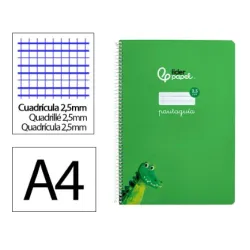 CUADERNO A4 PAUTAGUIA 2,5MM TAPA DURA VERDE LIDERPAPEL 171787