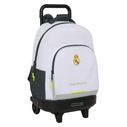 MOCHILA CON CARRO COMPACT EXTRAIBLE REAL MADRID SAFTA 612554918