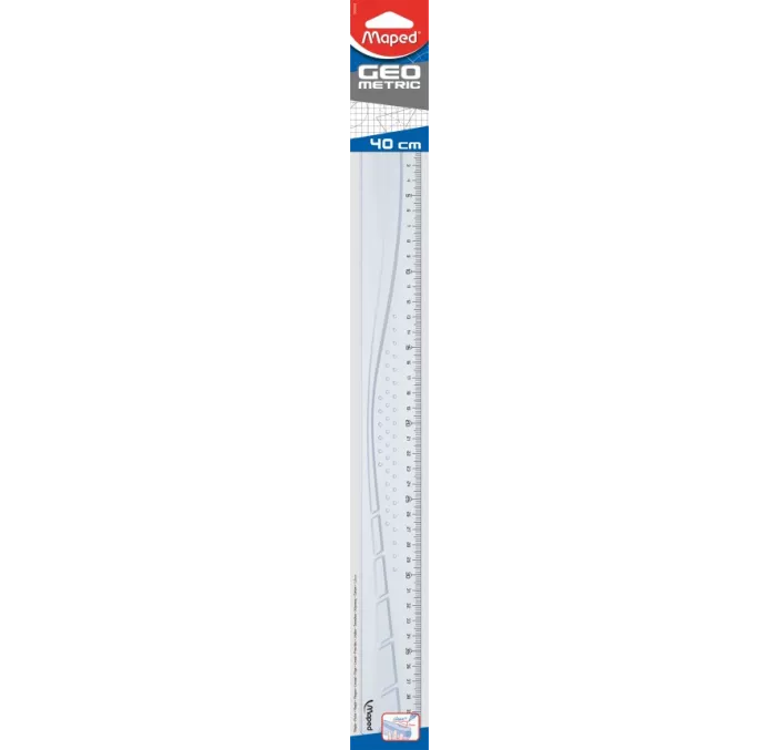 REGLA 40 CM TRANSPARENTE MAPED 242040