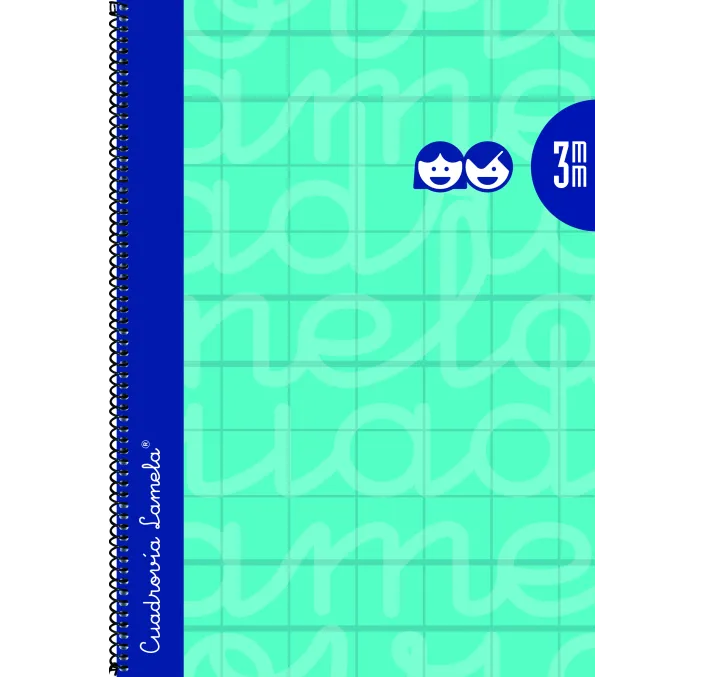 CUADERNO Fº 3MM 80H 70G TAPA DURA TURQUESA LAMELA 7FTE003T 66302