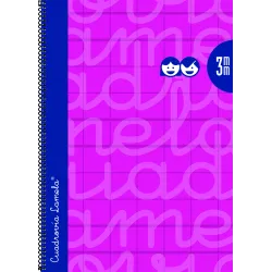 CUADERNO Fº 3MM 80H 70G TAPA DURA FUCSIA LAMELA 7FTE003F 66340