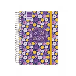 AGENDA ESCOLAR 23/24 SEC 1/8 DIA PAGINA LILAC FINOCAM 634264624