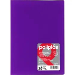 CARPETA 30 FUNDAS Fº VIOLETA TRANS. POLIPLAS GRAFOPLAS 01471235