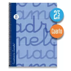 CUADERNO 4º 2,5MM 80H 70G T.DURA AZUL LAMELA 7CTE002A