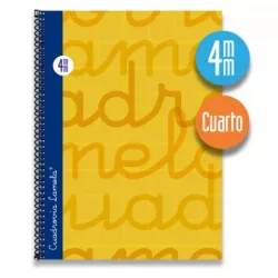 CUADERNO 4º 4MM 80H 70G T.DURA NARANJA LAMELA 7CTE004N