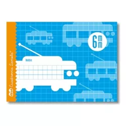 CUADERNO 4º APAISADO 6MM 16H 70G CUADROVIA LAMELA 05006