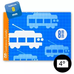 CUADERNO 4º APAISADO 8MM 16H 70G CUADROVIA LAMELA 05008