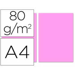 PAPEL A4 100H 80GRS ROSA LIDERPAPEL 28246