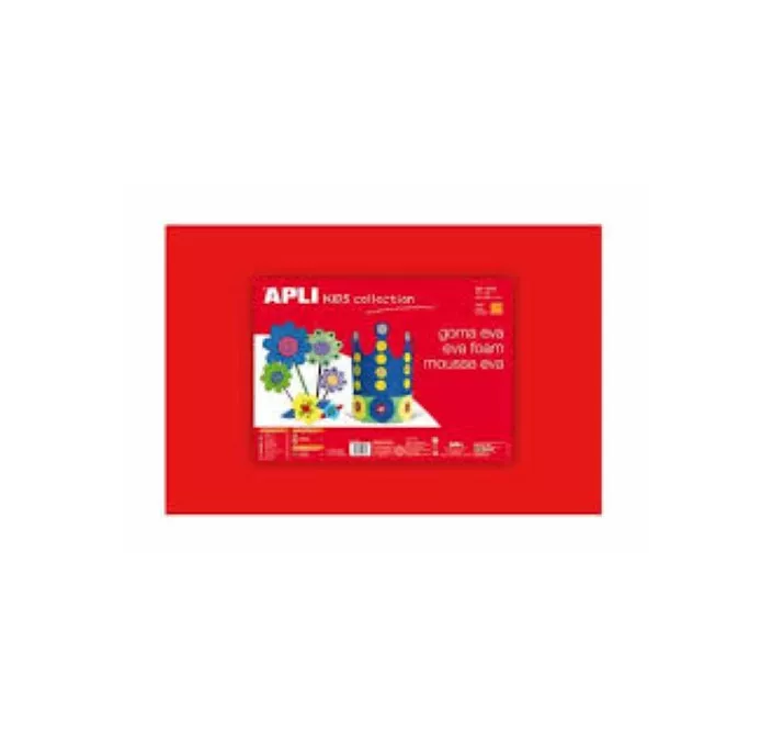 GOMA EVA ROJA 40X60 ESPESOR 2MM APLI 12756 12771