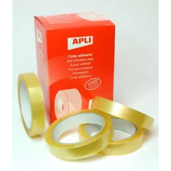 CINTA ADHESIVA TRANSPARENTE 19MMX66M APLI 11266