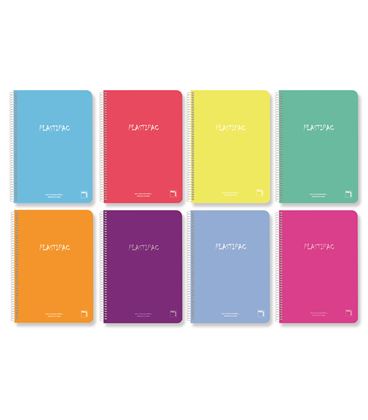 Cuaderno cuarto 80hj 90g liso mrg t/pp plastipac surtido pacsa 16573 - 113975